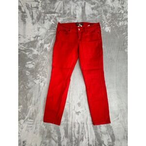 Lucky Brand Charlie Capri Red Jeans Womens Size 4 27 Low Rise‎ Skinny Fit